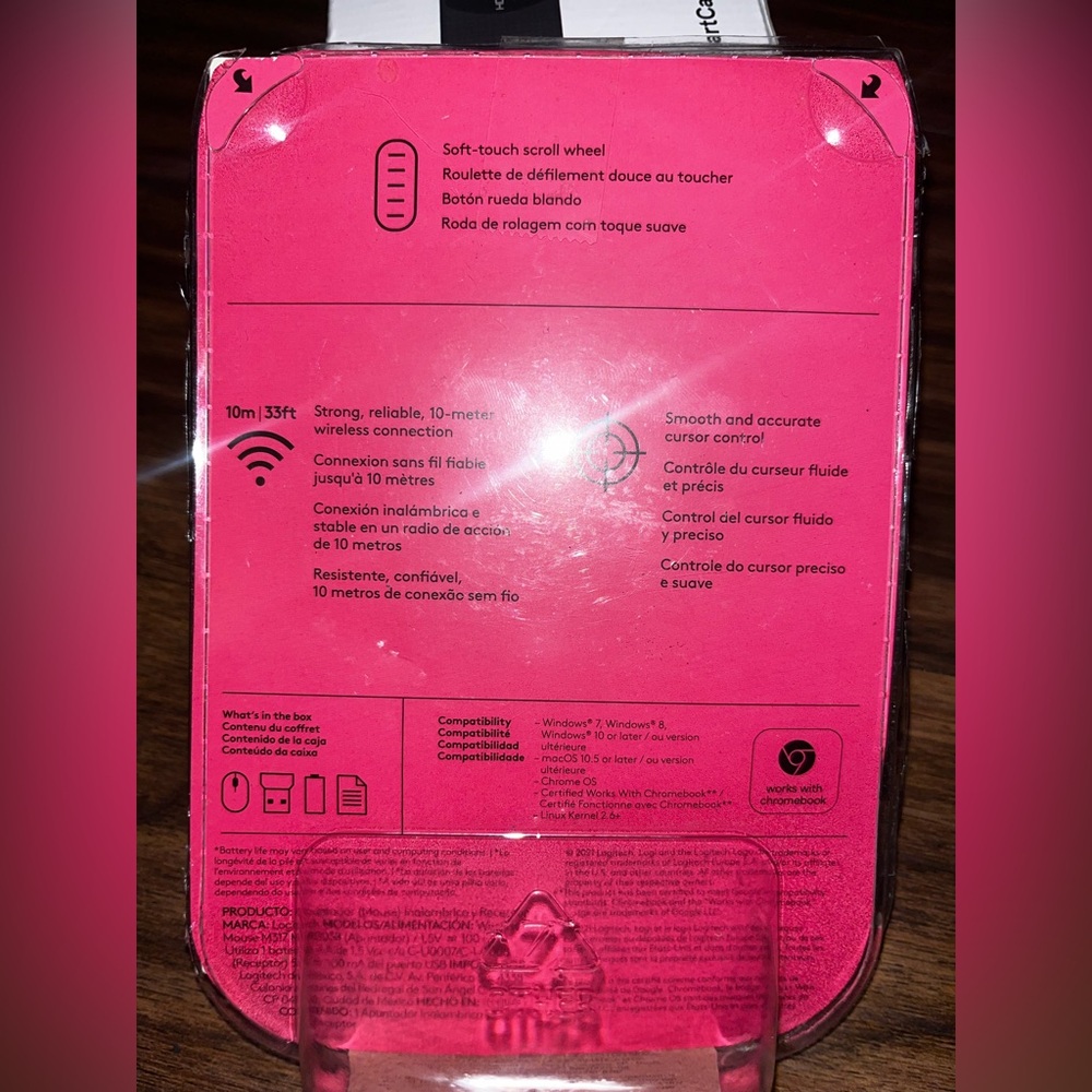 LogiTech Wireless Mouse Pink Design Collection - Picture 4 of 6